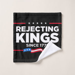 Rejecting Kings Since 1776 Patriotic USA Flag Wash Cloth