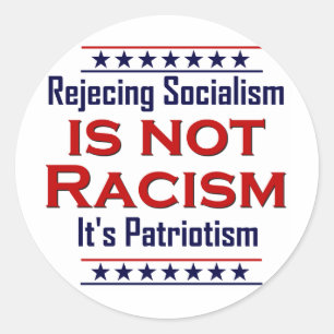 Rejecting Socialism, Classic Round Sticker