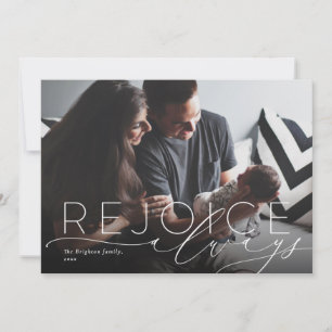 Rejoice always religious birth announcement