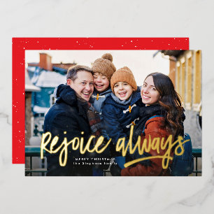 Rejoice always religious one photo Christmas