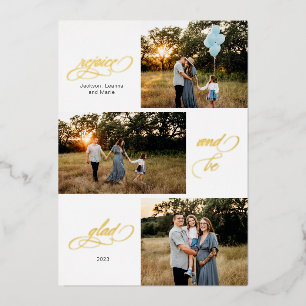 Rejoice and be glad three photo design