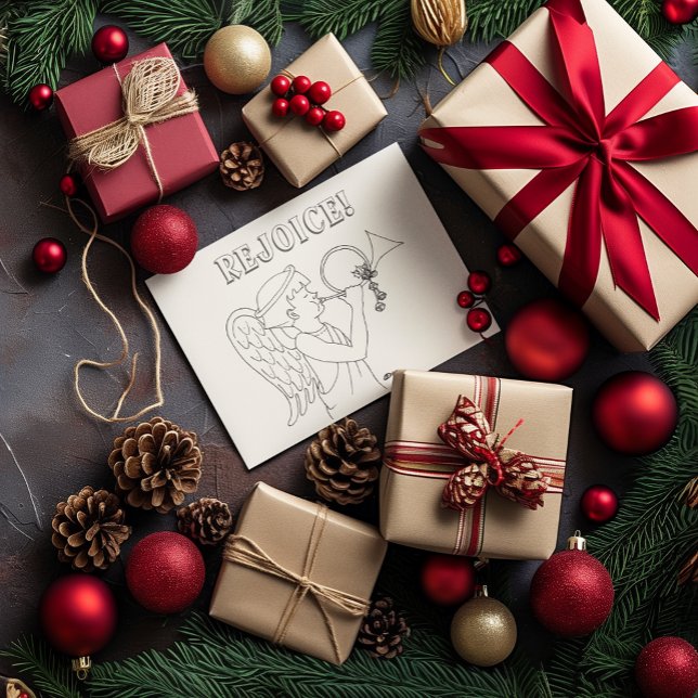 Rejoice Angel Colouring Book Postcard (Creator Uploaded)