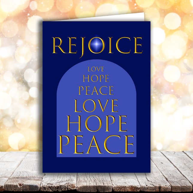 Rejoice Christian Religious Christmas Holiday Card (Creator Uploaded)