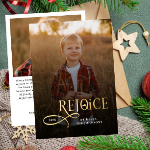 Rejoice Christian Religious Merry Christmas Photo 