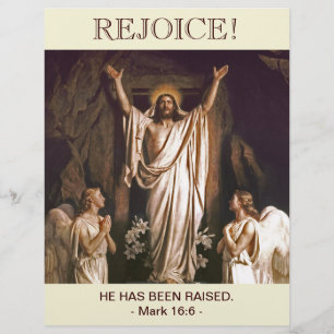 Rejoice. Custom Easter Church Bulletin