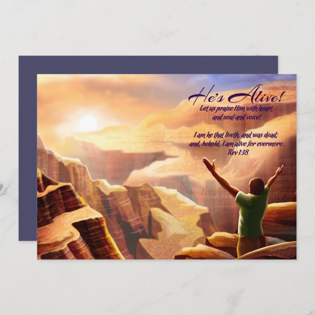 Rejoice. Customisable Easter Cards (Front/Back)