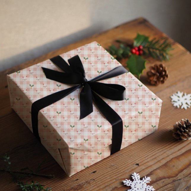 Rejoice, cute roses and Holly  Wrapping Paper Sheet (Creator Uploaded)