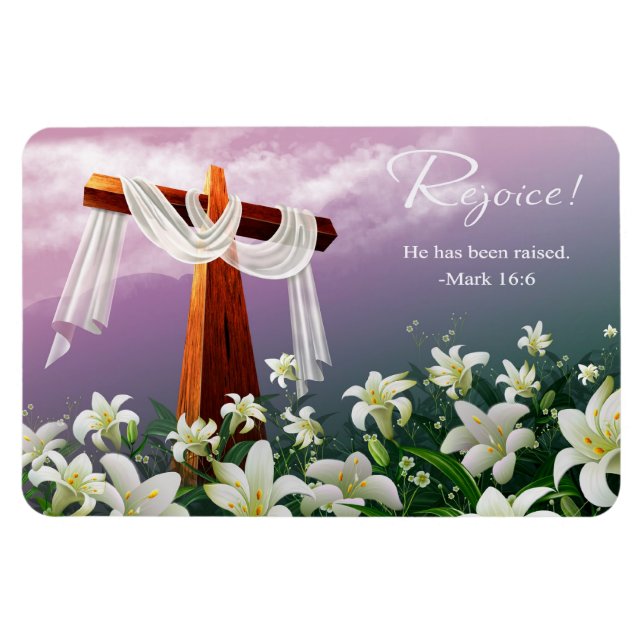 Rejoice. Easter Gift Magnet (Horizontal)