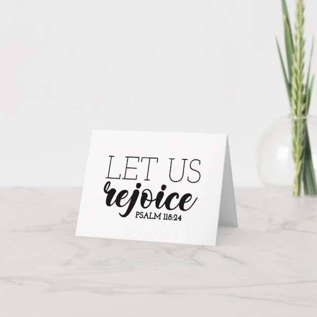 Rejoice Gospel Graphics Scripture Art Christian  Card (Front)