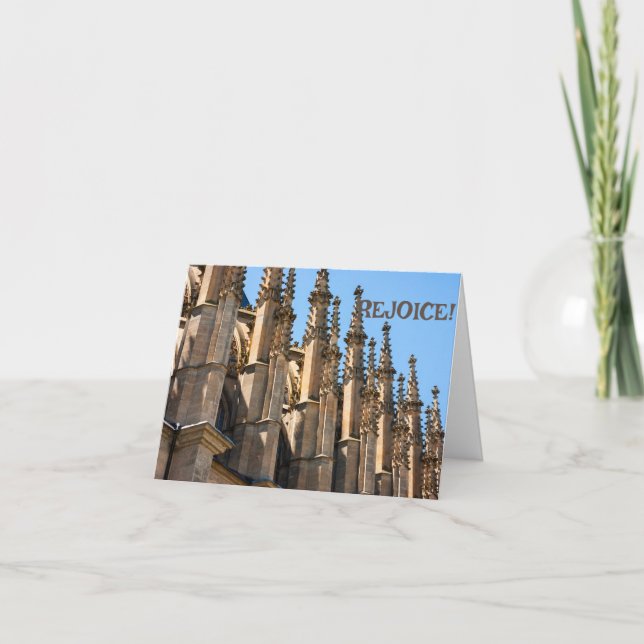 Rejoice Greetings Christian Faith based card (Front)