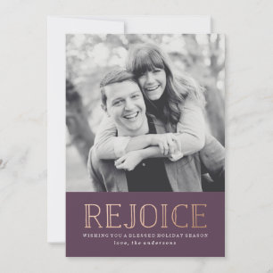 Rejoice   Holiday Photo Card