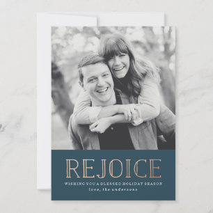 Rejoice   Holiday Photo Card