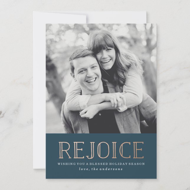 Rejoice | Holiday Photo Card (Front)