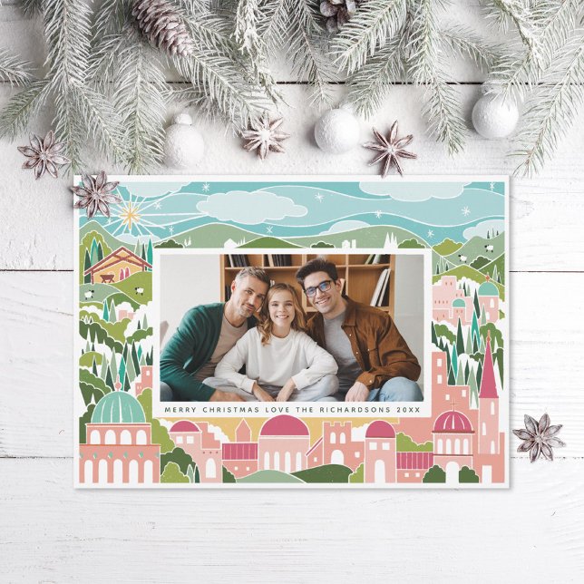 Rejoice in Bethlehem Religious Christmas Photo Holiday Card (Creator Uploaded)