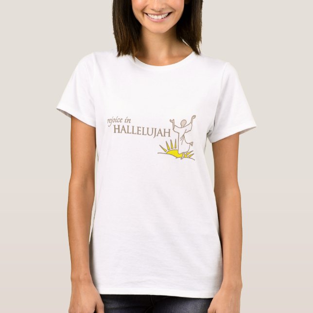 Rejoice in hallelujah ladies t-shirt (Front)