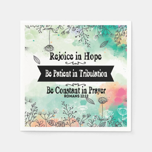 Rejoice in Hope Cocktail Napkins (Front)