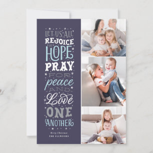 Rejoice in Hope Religious Christmas Photo Card