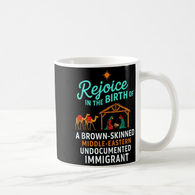 Rejoice In The Birth Of A Brown Skinned Christian  Coffee Mug (Right)