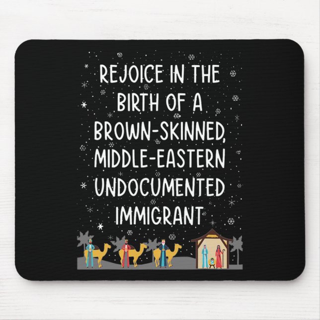 Rejoice In The Birth Of A Brown Skinned Middle Eas Mouse Pad (Front)