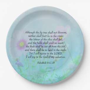 Rejoice in the Lord - Habakkuk 3:17,18 Paper Plate