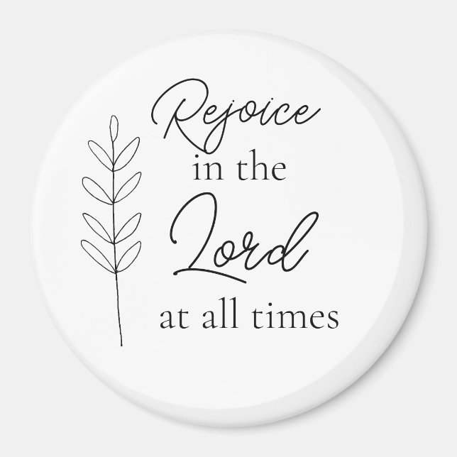 Rejoice in the Lord magnet (Front)