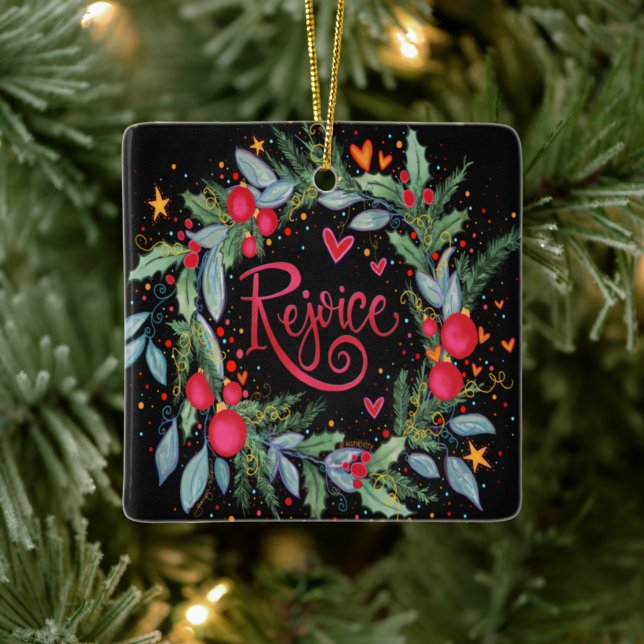 Rejoice “Inspirivity” Ceramic Ornament (Tree)