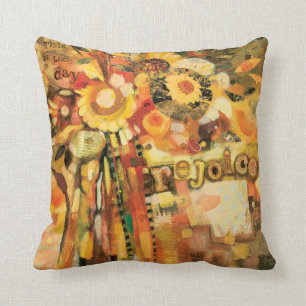 Rejoice! Mixed Media Decorative Art Pillow