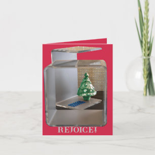 Rejoice, Oh come Emmanuel CHRISTMAS tree on Card