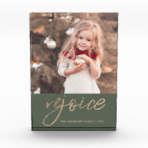 Rejoice Rustic Christmas Add Photo and Name