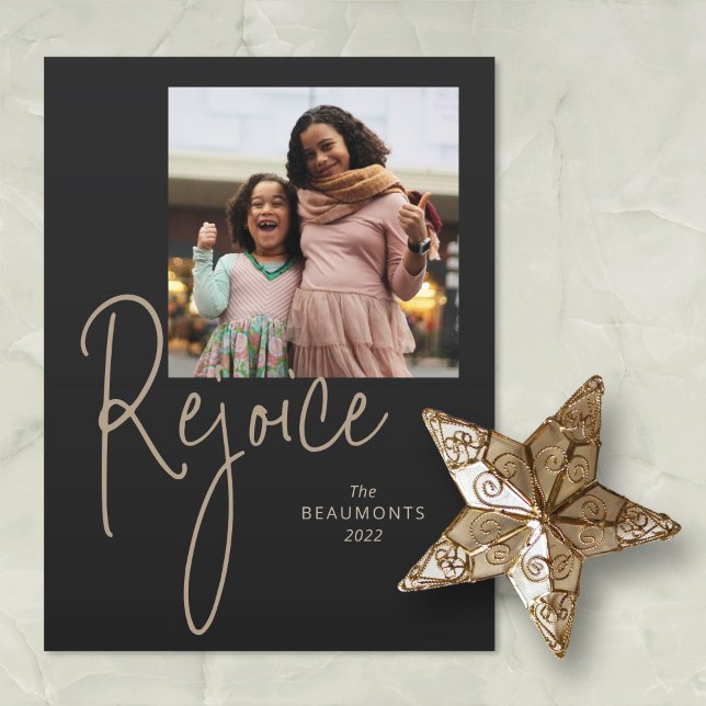 Rejoice Simple Photo Black Holiday (Creator Uploaded)