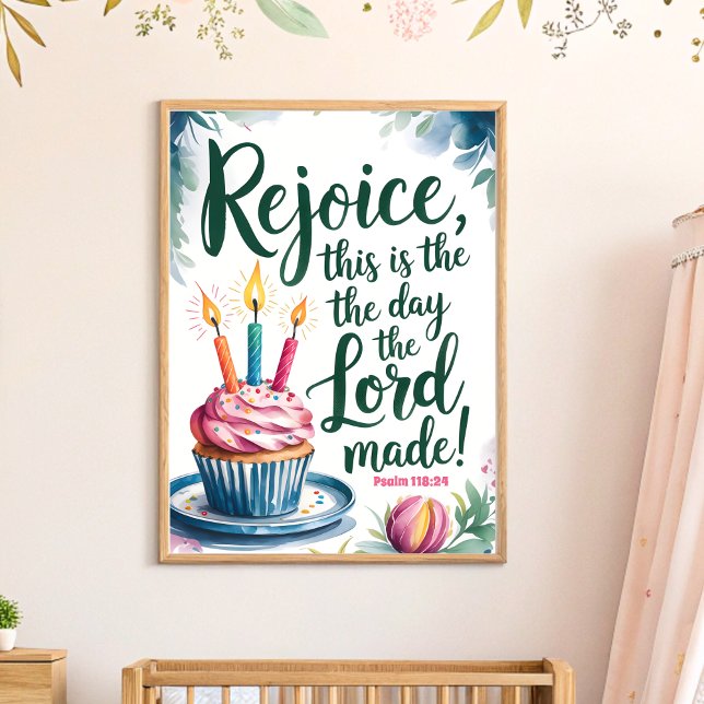 Rejoice,This is the Day Christian Nursery Wall Art (Creator Uploaded)