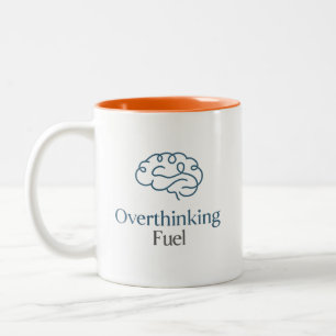 Relatable Aesthetic Mental Health Humour Coffee Mu Two-Tone Coffee Mug