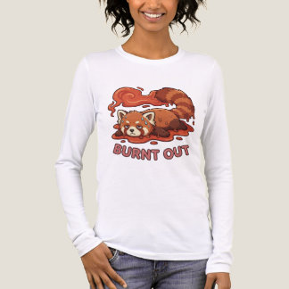 Relatable "Burnt Out" Red Panda – Cute Melted Aest Tri-Blend Shirt