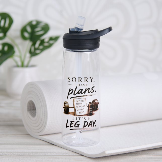 Relatable Leg Day Fitness Hydration Bottle Workout (Yoga (Rotated))