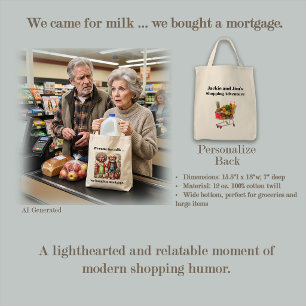 Relatable Moment Of Modern Shopping Custom Tote Bag