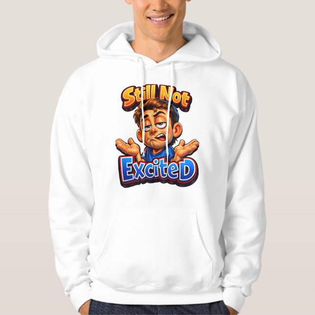 Relatable Sarcastic Humor Design – Reaction Art Hoodie (Front)