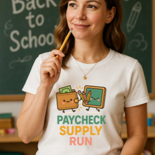 Relatable Teacher Shirt; Paycheck Supply Run T-Shirt