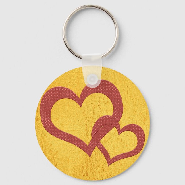 Related red hearts key ring (Front)