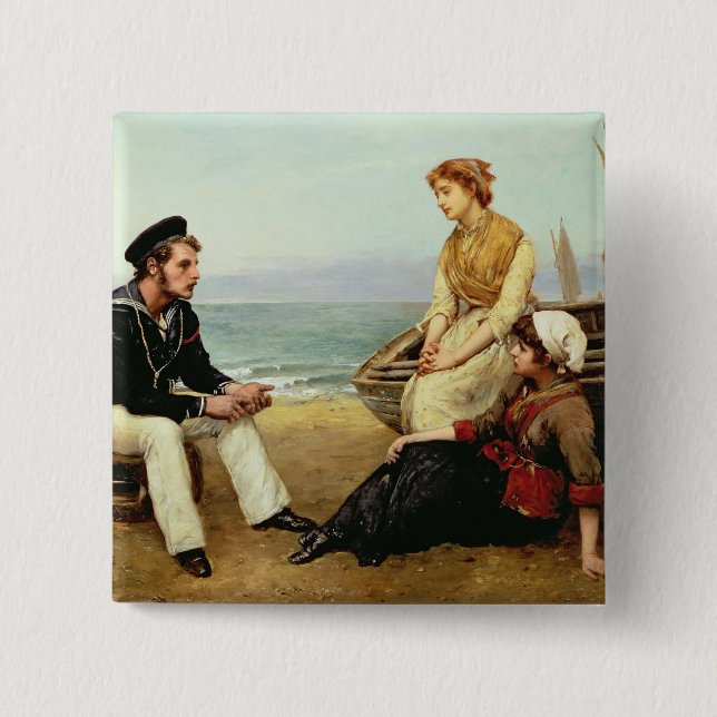 Relating his Adventures, 1881 15 Cm Square Badge (Front)