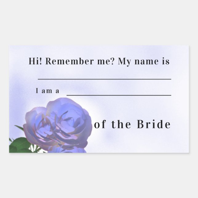 Relation to Bride Wedding Sticker (Front)