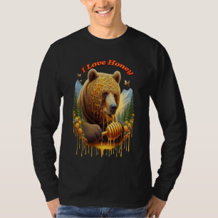 Relationship Between Hunter grizzly Bear and Deer  T-Shirt
