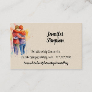 Relationship Coaching Counselling Business Card