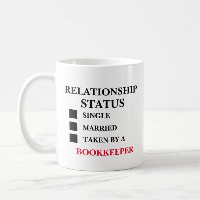 Relationship Status Bookkeeper Coffee Mug (Left)
