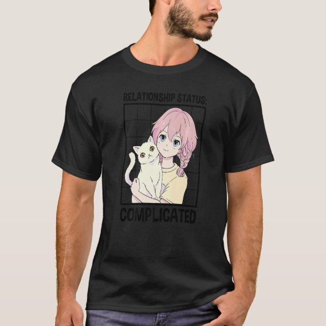 Relationship Status Complicated Cat  Cat Owner Ani T-Shirt (Front)