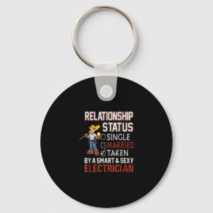 relationship status - taken by an electrician gift key ring