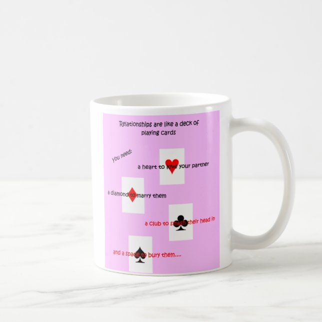 'Relationships are like a deck of playing cards..' Coffee Mug (Right)