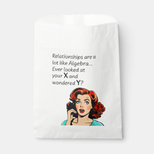 Relationships are Like Algebra Funny Quip Favour Bags