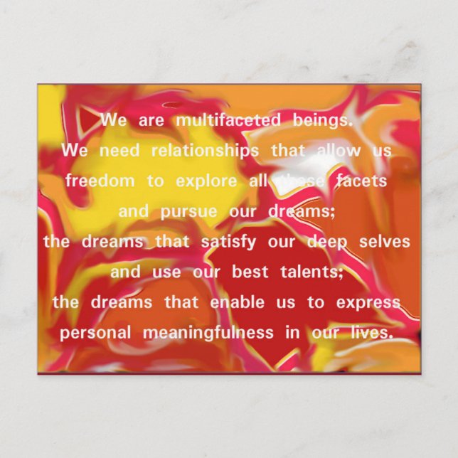 Relationships that Allow Quote Postcard 2 (Front)