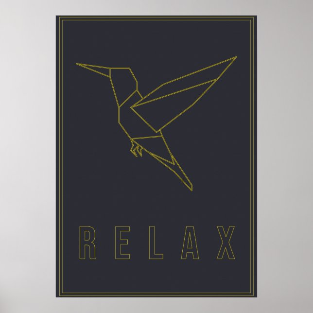 Relax affirmation poster for self love & self care (Front)