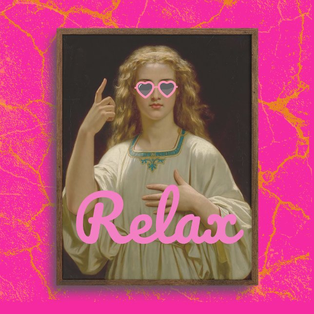 RELAX Altered Vintage Art Poster (Creator Uploaded)